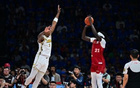 北京三分失準(zhǔn)，廣廈三分更勝一籌。勝負(fù)手，28中4，14.3%命中率。廣廈12中。