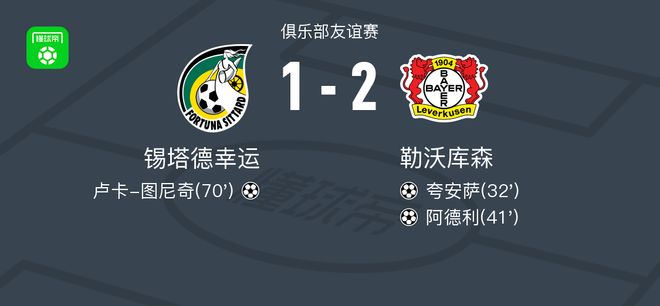 勒庫森勝錫塔德，阿德利夸安薩進(jìn)球。