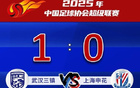 申花客場失球，0-1不敵武漢三鎮(zhèn)